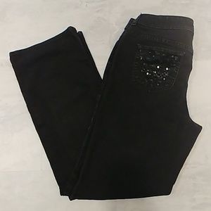 Chicos Black Jeans w Sequins